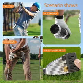Generic golf gift set divot tool with scorer for on course repairs