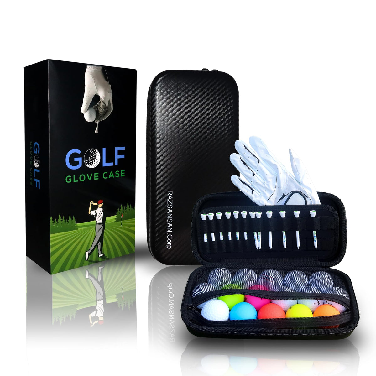 Generic Golf Glove Holder Case with ventilated design keeps gloves fresh on course