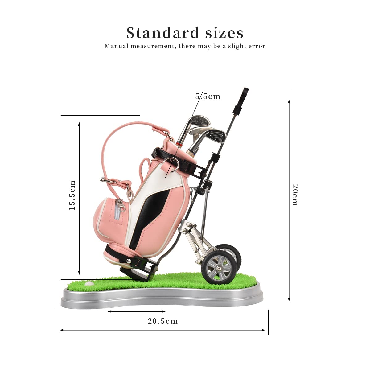 Generic golf pen holder with movable cart handle for flexible placement.