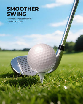 Generic Golf practice on driving range with reliable balls and sturdy tees.