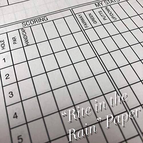 Generic golf scorecard book inside pages ready to log scores and stats.