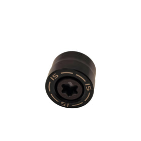 Generic golf weight 15g circle and screw showing two-part design for Taylormade Qi4D compatibility.
