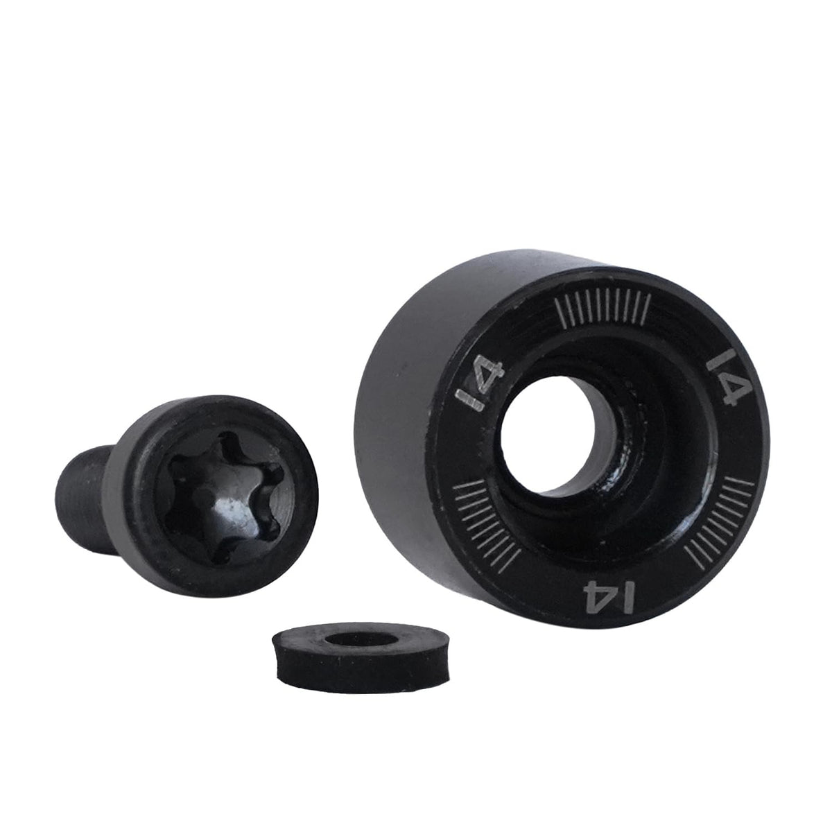 Close-up of circle and screw showing easy compatibility with QI35 Max Lite