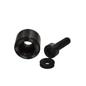 Generic golf weight circle and screw, two-part design enabling precise total weight.