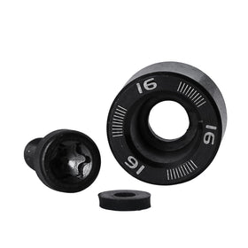 Generic two-part weight circle and screw assembly, easy on-course adjustments.
