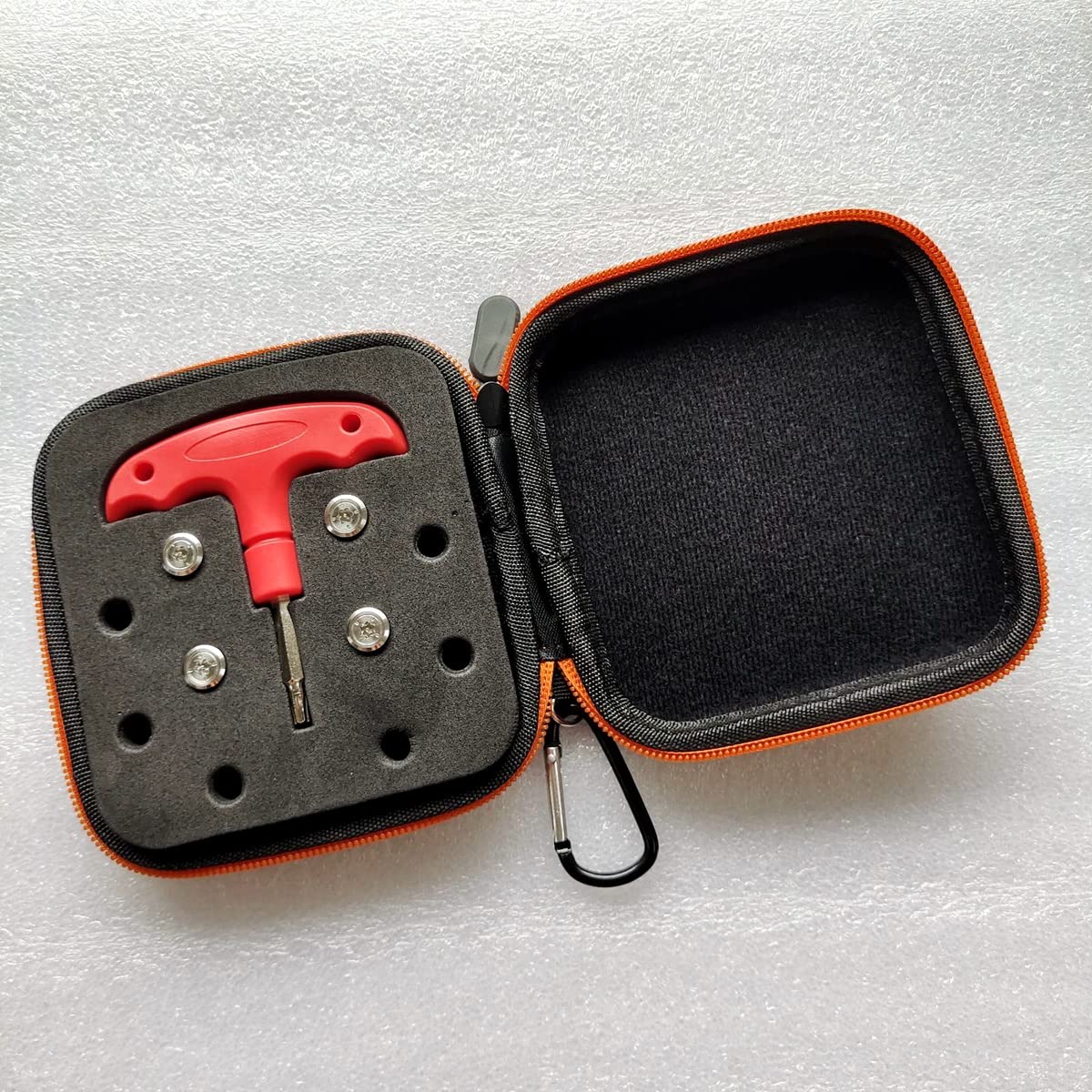 Generic golf weight kit with wrench and case for easy driver customization.