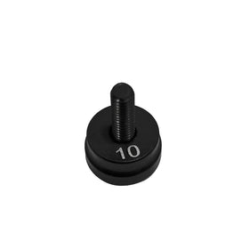 Close-up of the circle and screw assembly from the Generic golf weight.