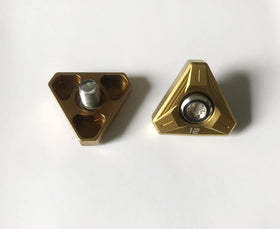 Generic golf weight screw installation on LTDX driver demonstrates easy customization.