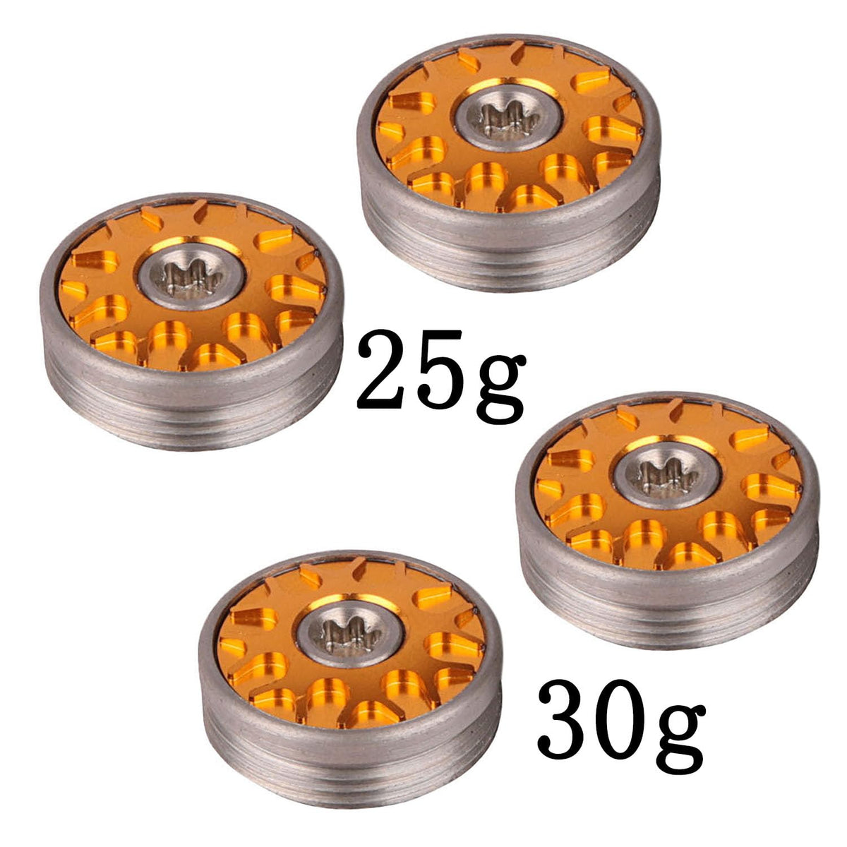 Close-up of 20mm diameter weight emphasizes compatibility.