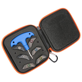 Generic golf weights kit closeup showing adjustable options for precise tuning.