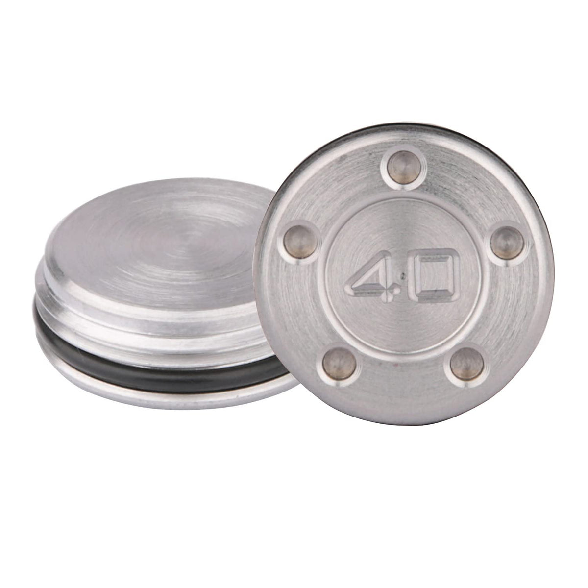 Close-up of O-ring seal on putter weights