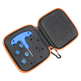 Generic golf weights kit with wrench and case for easy on-site adjustments.