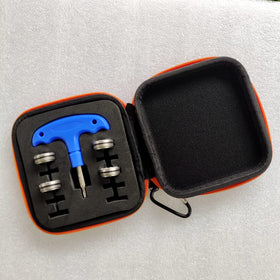 Generic wrench tool shown with weights for quick, secure installations.