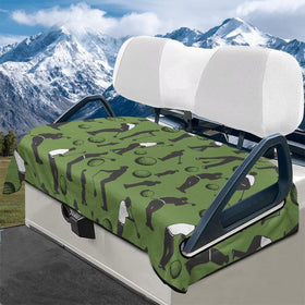 Generic Green Golfer winter seat cover in flannel keeps you warm on cold golf cart rides
