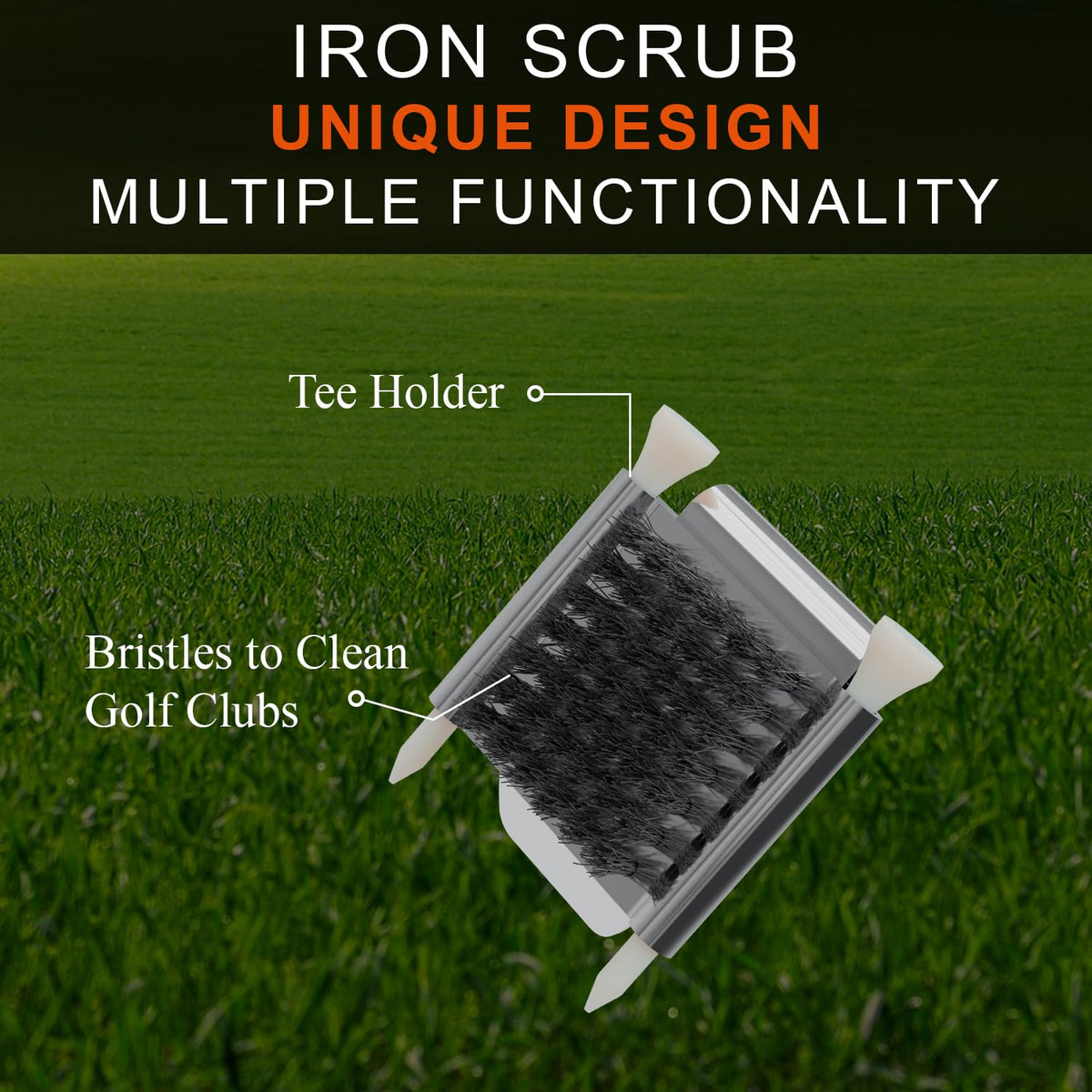 Generic Iron Scrub Pro all-in-one design stays handy on the course.