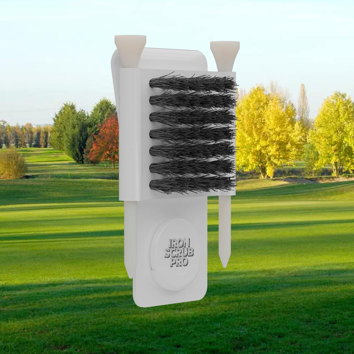 Iron Scrub Pro ball marker 2 provides backup during play.