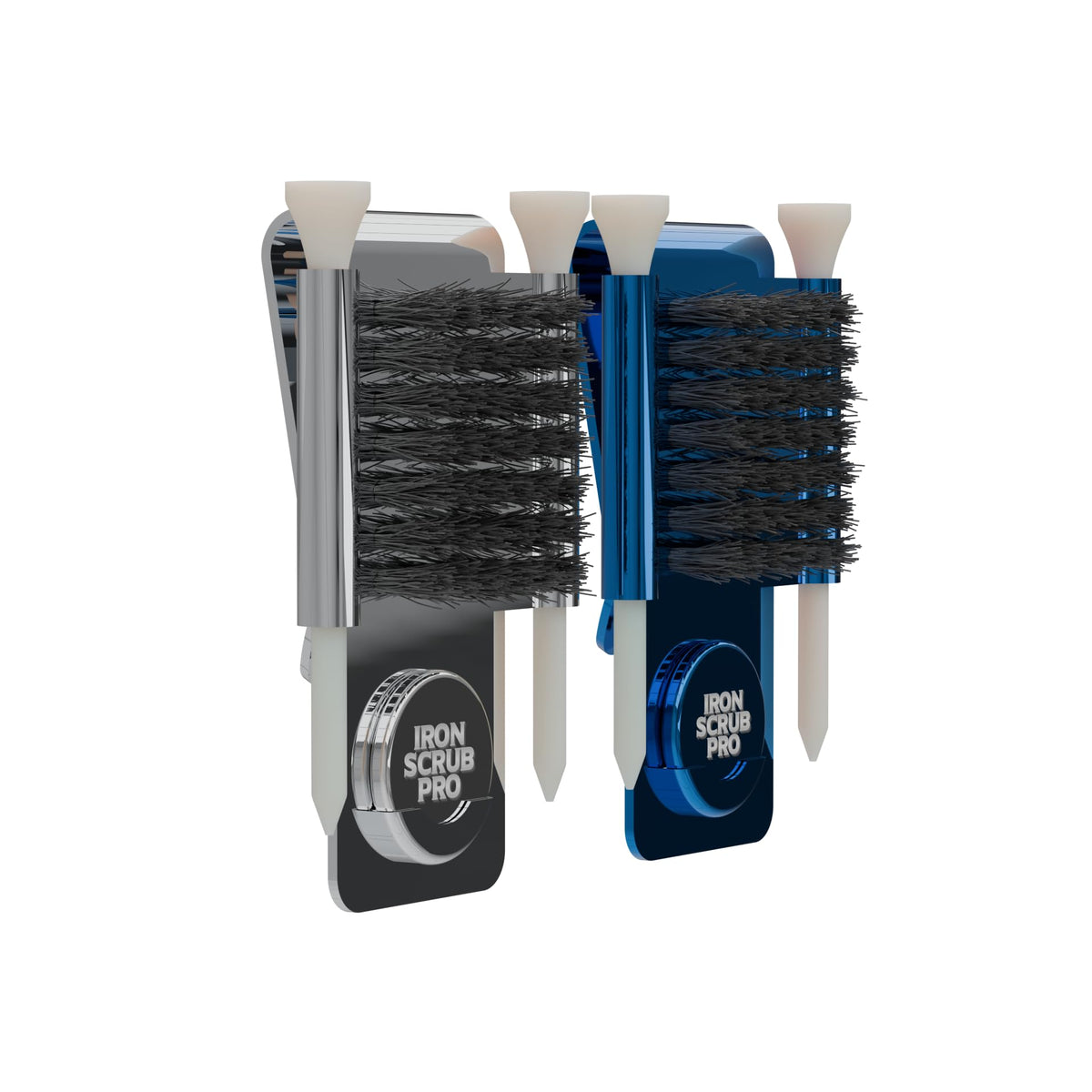 Generic Iron Scrub Pro brush close-up for groove cleaning during rounds