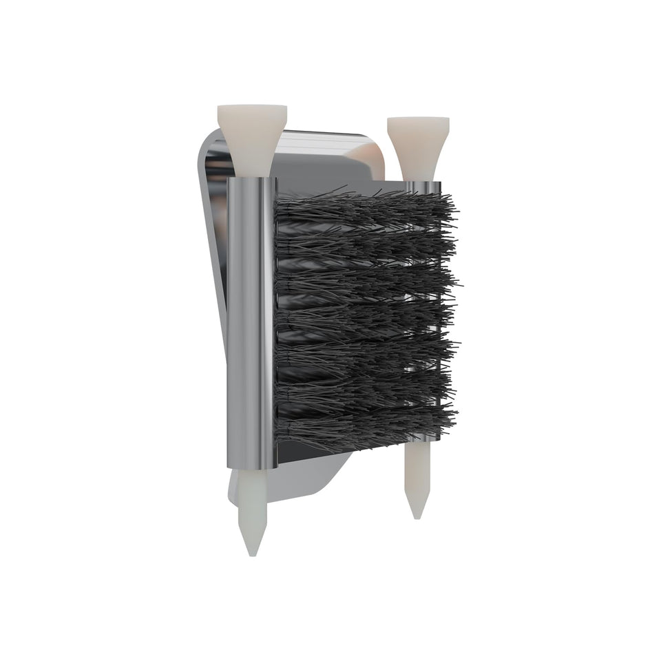 Generic Iron Scrub Pro golf cleaner brush helps keep grooves clean for better feel.