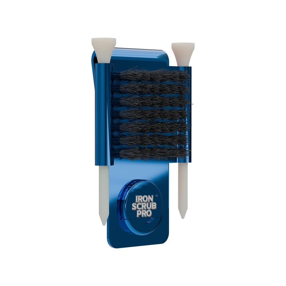 Generic Iron Scrub Pro golf club brush cleans grooves for smoother swings.