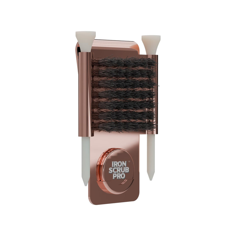 Generic Iron Scrub Pro brush cleans grooves for reliable club performance