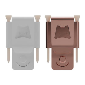 Generic Iron Scrub Pro tee holder keeps tees within reach during rounds.