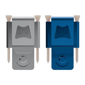 Generic Iron Scrub Pro tee holder on the unit for quick tee access