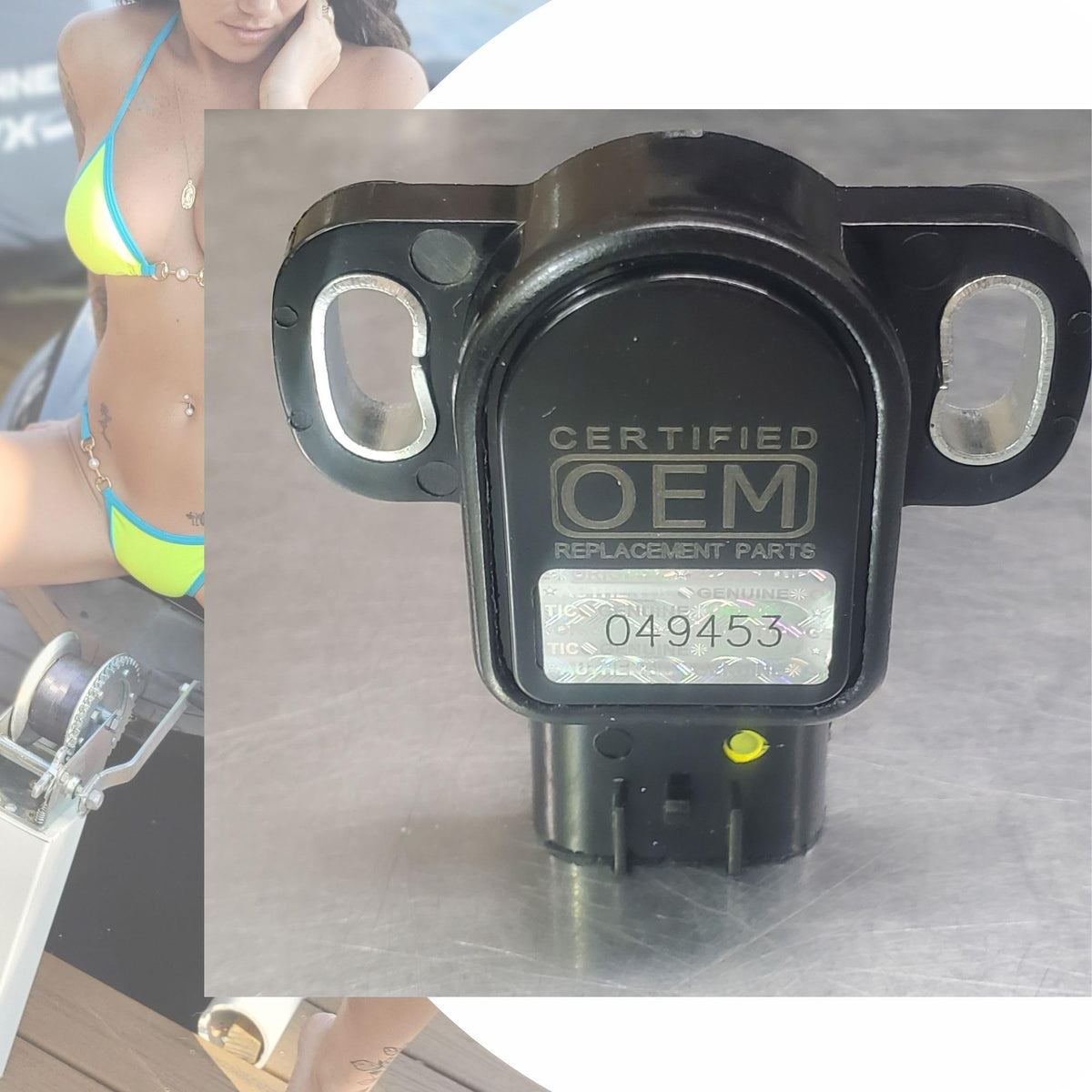 Generic JW9-H5885-00-00 throttle sensor closeup for Yamaha G29, precise throttle response.