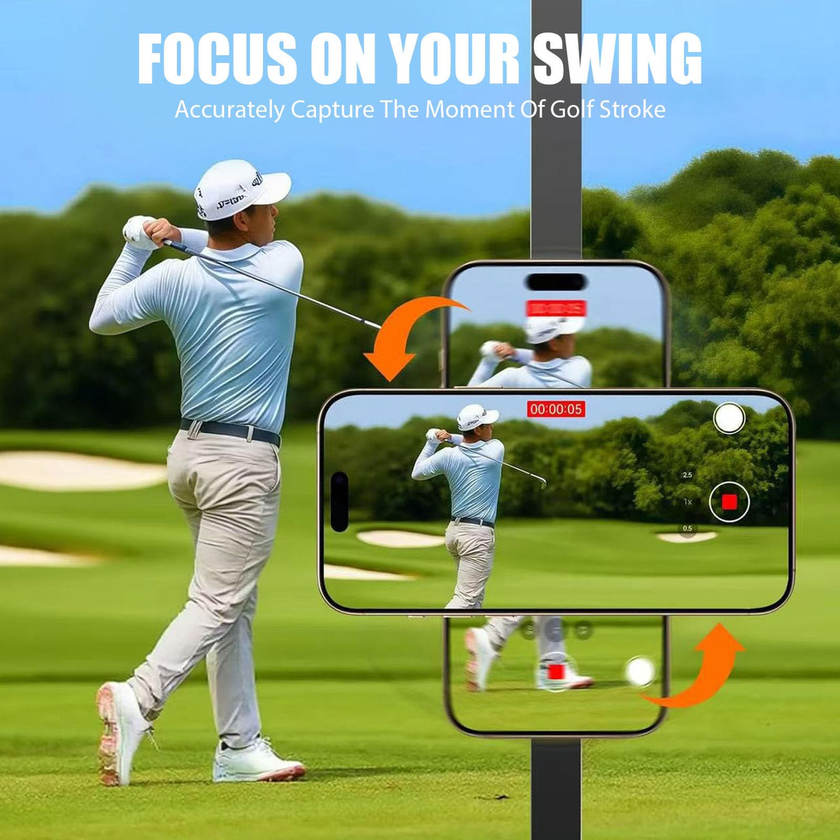 Generic Magnetic Golf Cart Phone Holder offers universal compatibility for most smartphones.