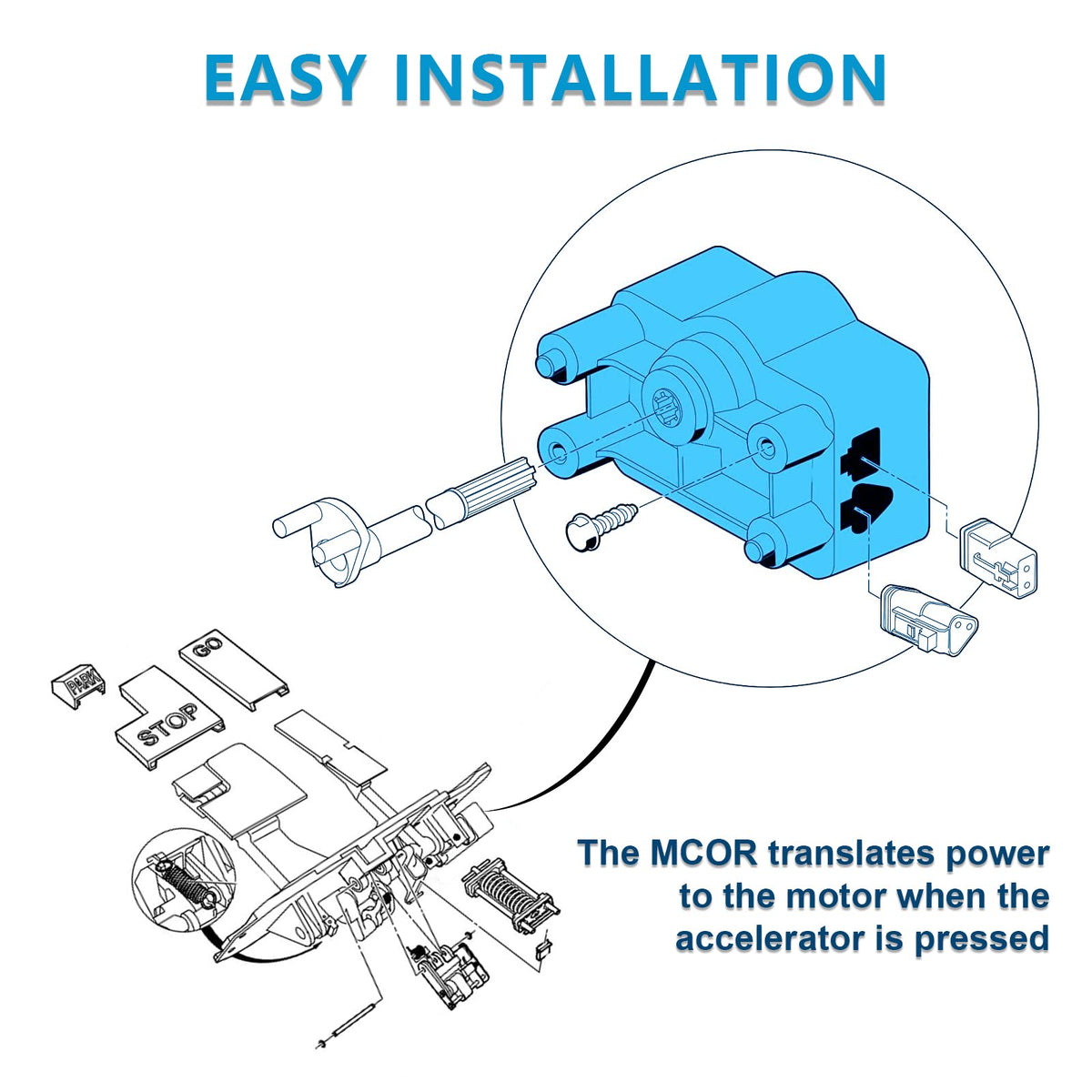 Generic MCOR throttle potentiometer installation steps and direct swap