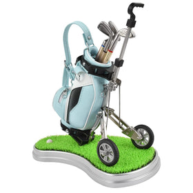 Generic mini golf bag and base for playful desk setup.