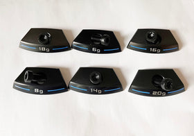 Two-piece weight kit for Mizuno drivers enables on-course feel tuning.