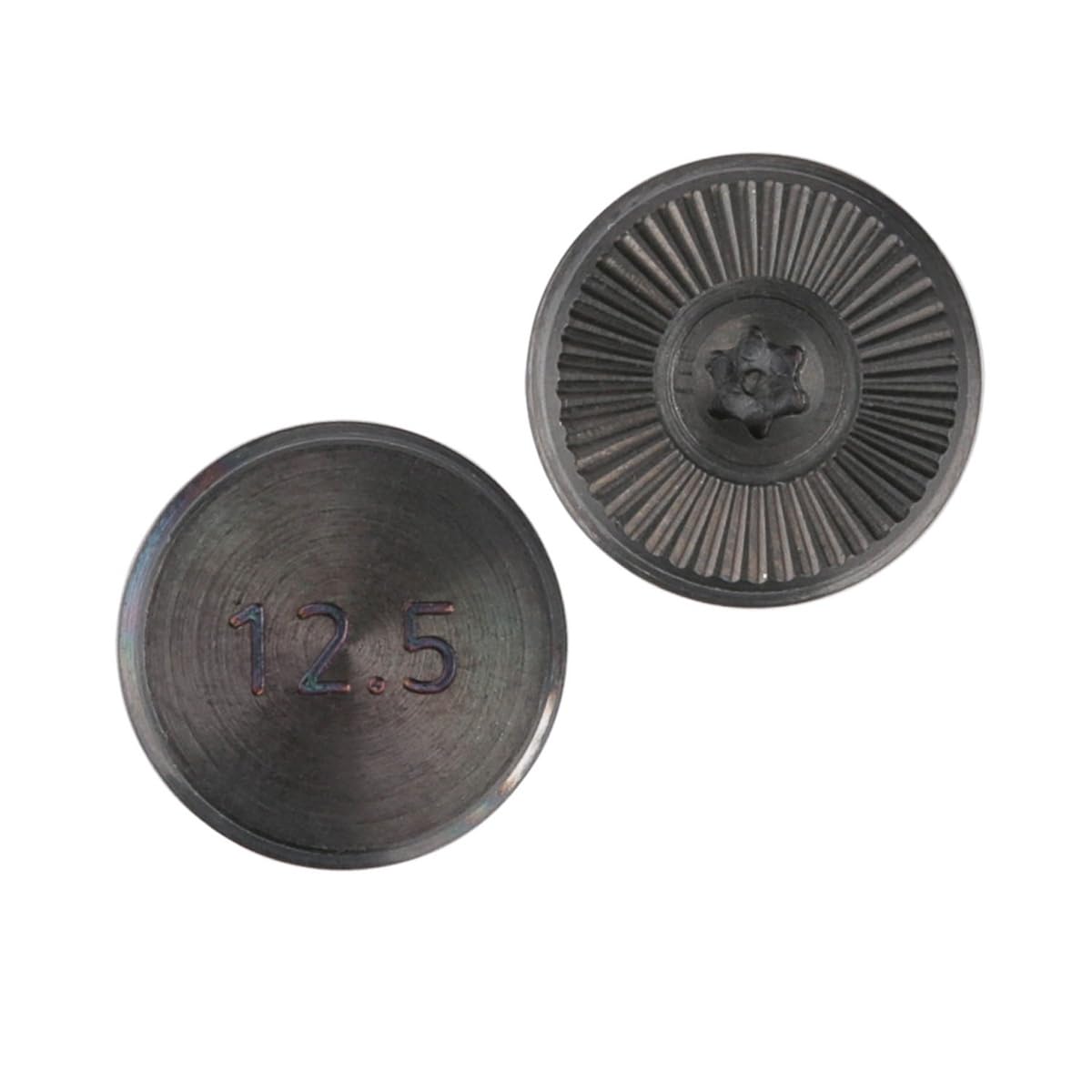 Generic OGECLF weight in black, top view showing fit with PXG wedges for precision setup