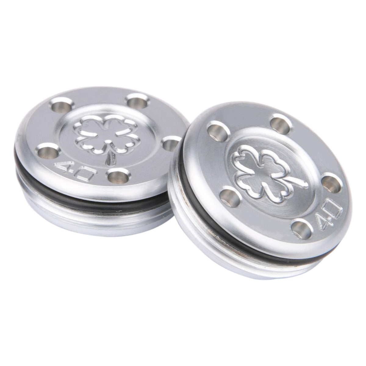Generic OGECLF 2x40g silver lucky clover golf weights for Scotty Cameron putters with protective O-rings.