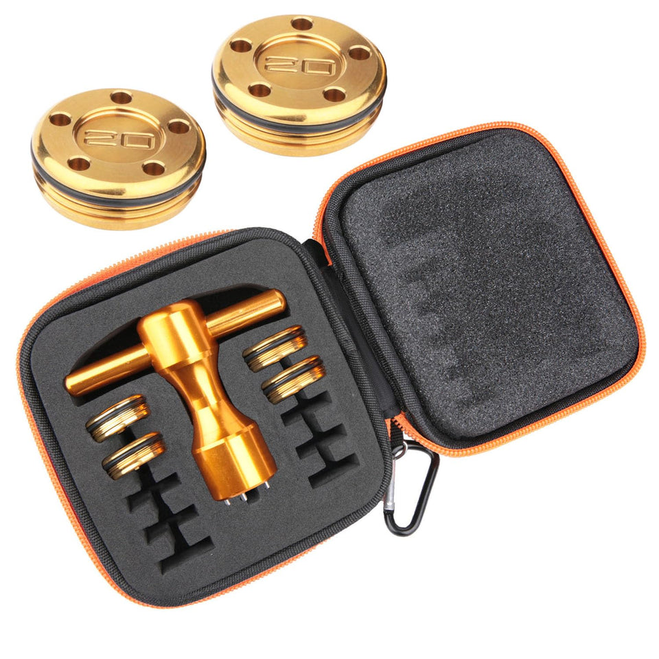 Generic OGECLF gold weights shown with protective case for secure storage.