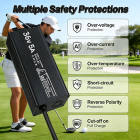 Portable, lightweight Generic 36V golf cart charger for easy transport.