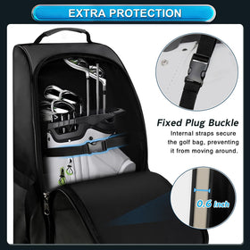 Generic Premium Golf Travel Bag uses waterproof 900D material to guard gear during travel.