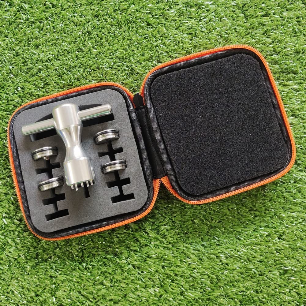 Protective rubber O-rings seal the weight cavity against moisture.