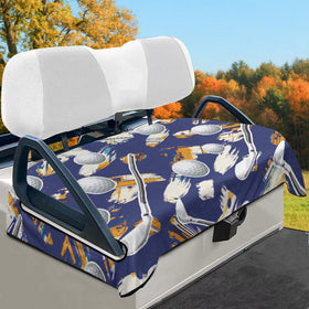 Generic Purple Golf Cart Seat Cover buckle-installation offers quick setup and secure attachment.