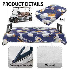 Generic Purple Golf Cart Seat Cover wrinkle-resistant fabric keeps the look neat after use.
