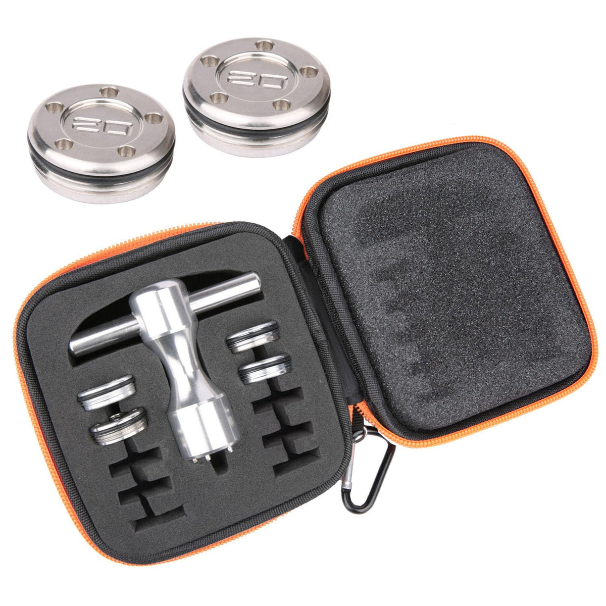 Generic putter weights 4pc set with case for customizable balance on compatible putters