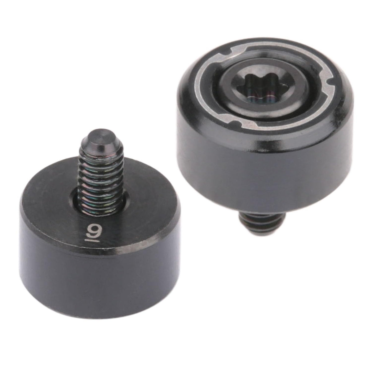 Generic qi10 weight assembly image highlights circle and screw for customizable weight setups.