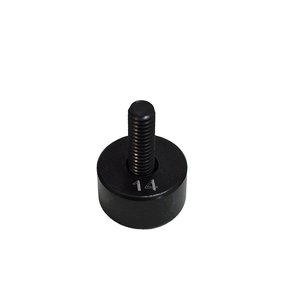 Generic Qi10 weight with circle and screw, enabling quick, secure changes.