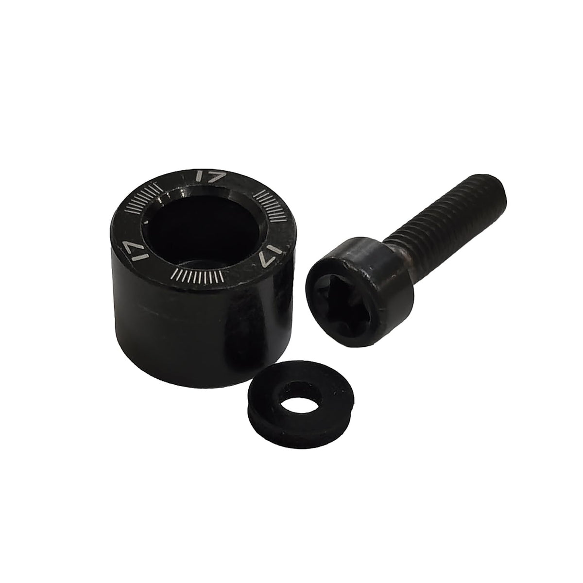 Generic 17g Qi35 weight, side view, supports quick swaps.