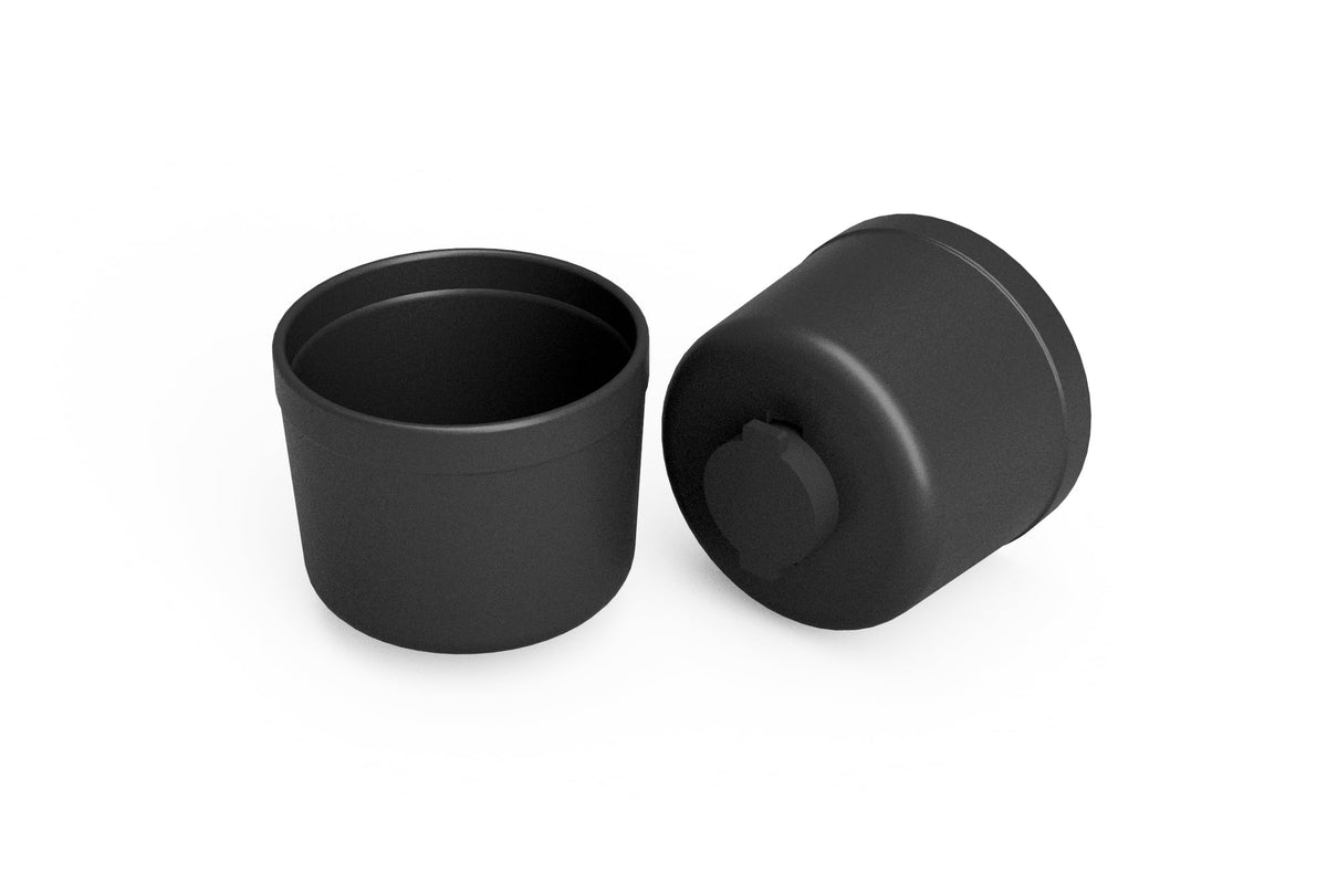 Two-pack black cup holders set for convenient interior upgrade