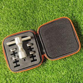 Generic 2x15g and 2x20g weights close-up showing precise fit.