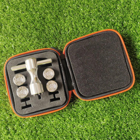 Generic Silver Clover golf weights kit with case and wrench for easy tuning.