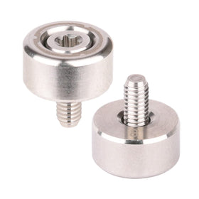 Generic silver golf weight closeup shows screw-in design for easy setup