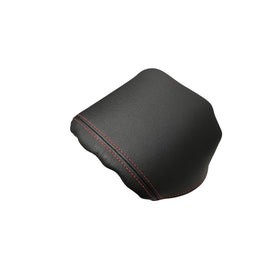 Generic Slip Over Leather Console Armrest Cover with red stitching protects original frame and adds style.
