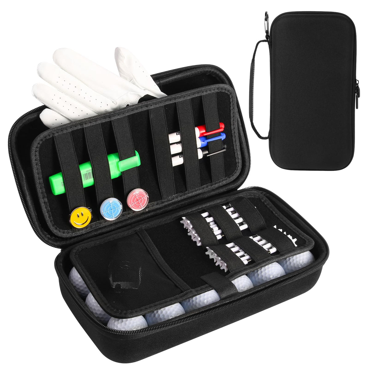 Generic SLODE portable golf organizer bag with open compartments for quick access to gear.