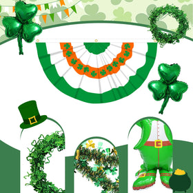 Generic St Patrick s Day golf cart pleated flags deliver durable color